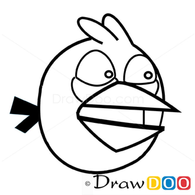 How to Draw Blue Bird, Angry Birds