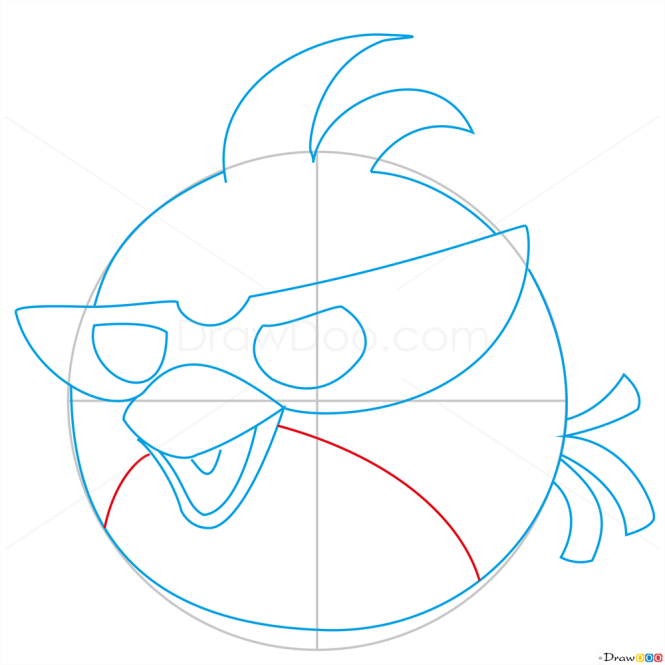 How to Draw Red Space Bird, Angry Birds