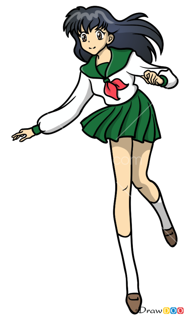 How to Draw Kagome Higurashi, Anime Girls