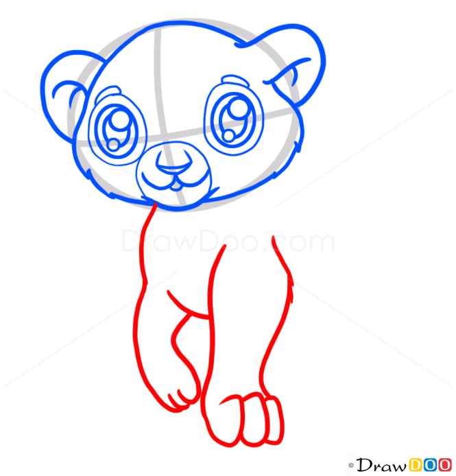 How to Draw Baby Lion, Cute Anime Animals