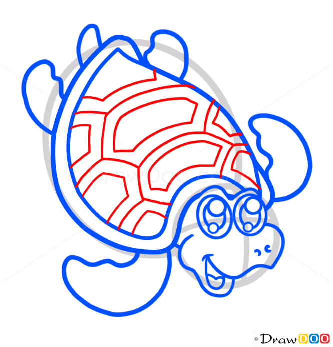 How to Draw Nice Turtle, Cute Anime Animals