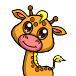 How to Draw Baby Giraffe, Cute Anime Animals