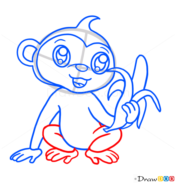 How to Draw Cute Monkey, Cute Anime Animals