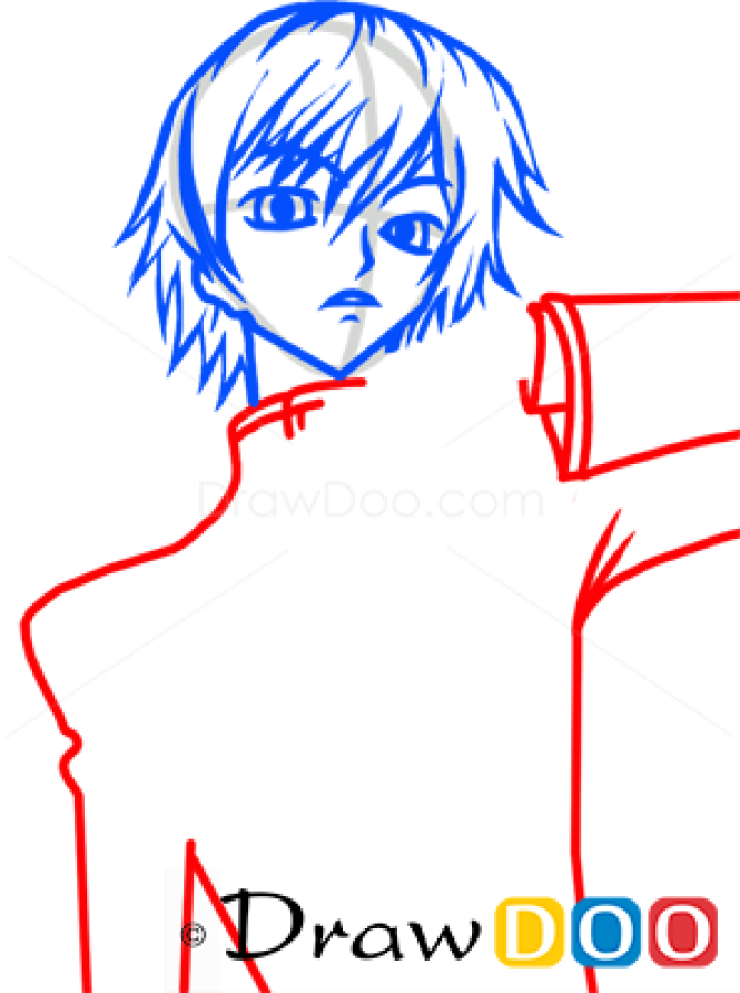 How to Draw Lelouch Lamperouge, Code Geass, Anime Manga
