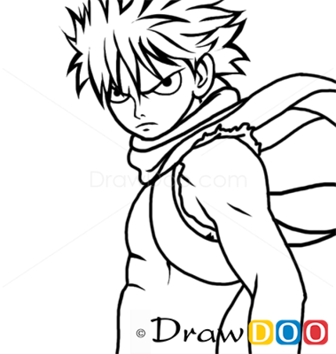 How to Draw Natsu Dragneel, Fairy Tail, Anime Manga