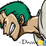 How to Draw Roronoa Zoro, One Piece, Anime Manga