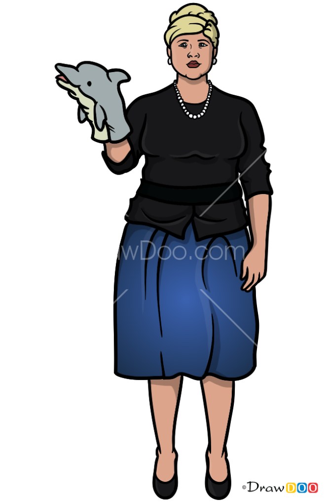 How to Draw Pam Poovey, Archer
