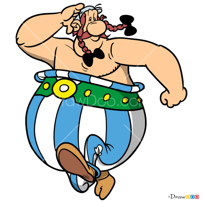 How to Draw Obelix, Asterix and Obelix