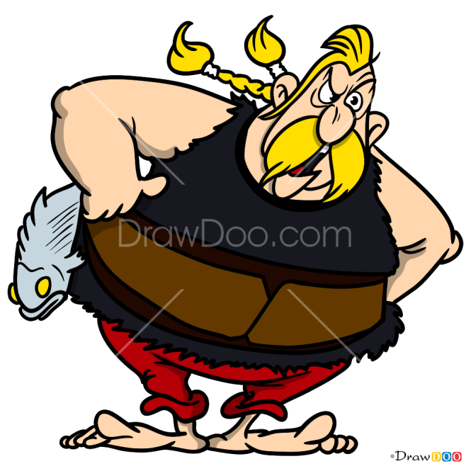 How to Draw Unhygienix, Asterix and Obelix