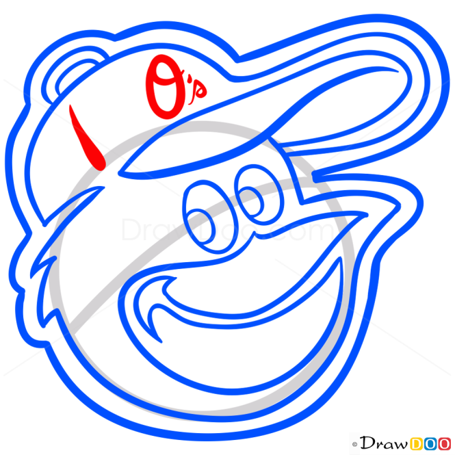How to Draw Baltimore Orioles, Baseball Logos