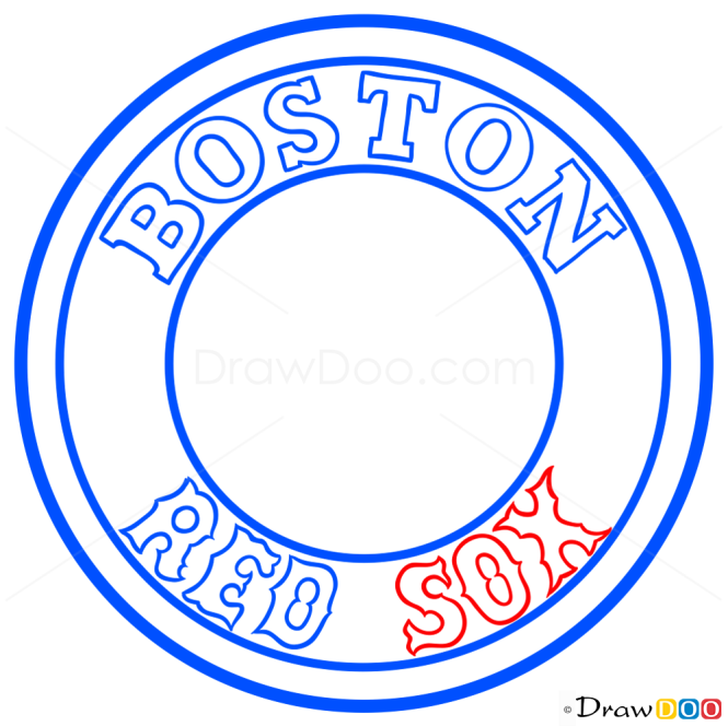 How to Draw Boston Red Sox, Baseball Logos
