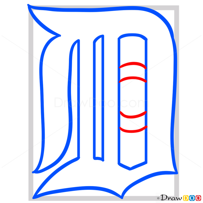 How to Draw Detroit Tigers, Baseball Logos