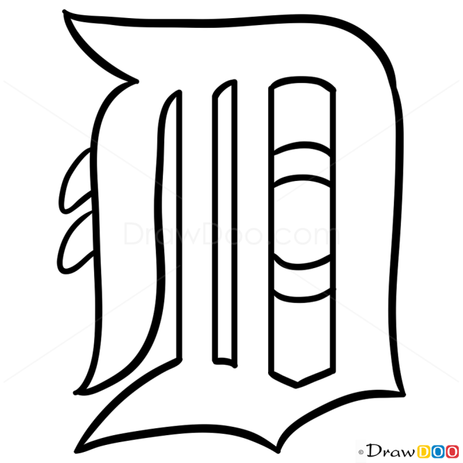 How to Draw Detroit Tigers, Baseball Logos