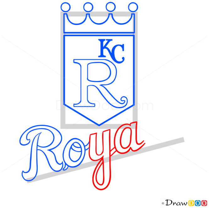 How to Draw Kansas City Royals, Baseball Logos