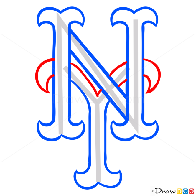 How to Draw New York Mets, Baseball Logos
