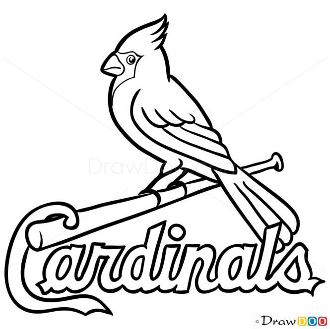 st louis cardinals logo black and white