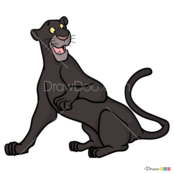 How to Draw Bagheera, Book of Jungle