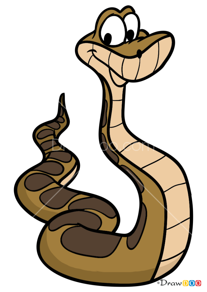 How to Draw Kaa, Book of Jungle