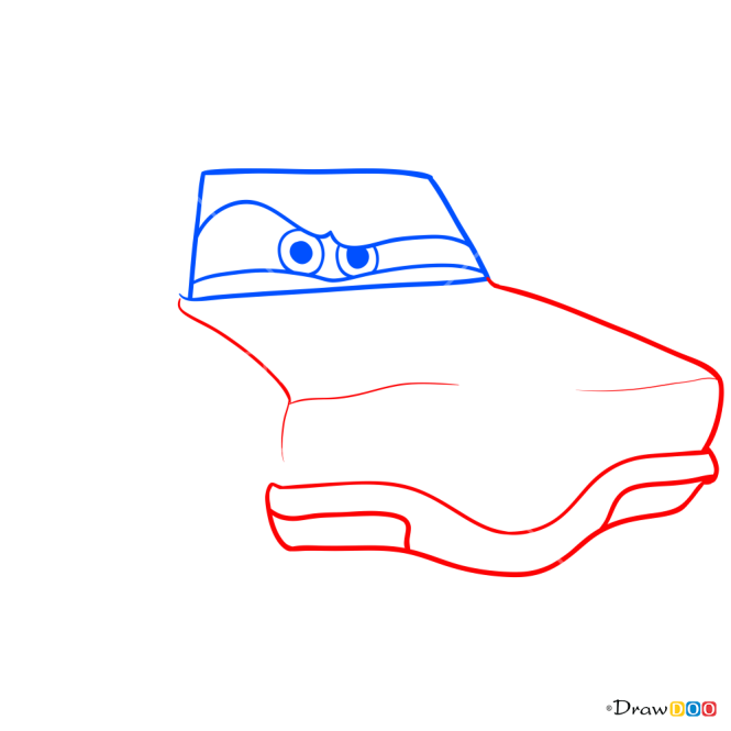 How to Draw Rod Runner, Cars