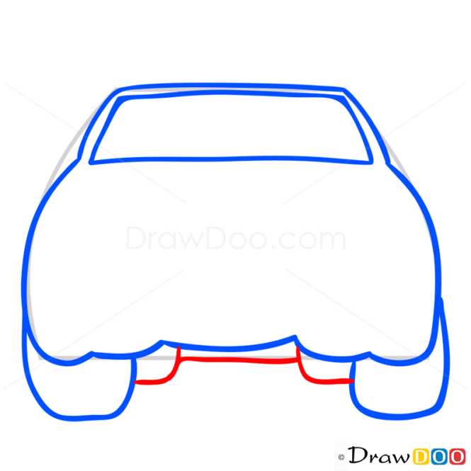 How to Draw Turquoise Car, Cartoon Cars