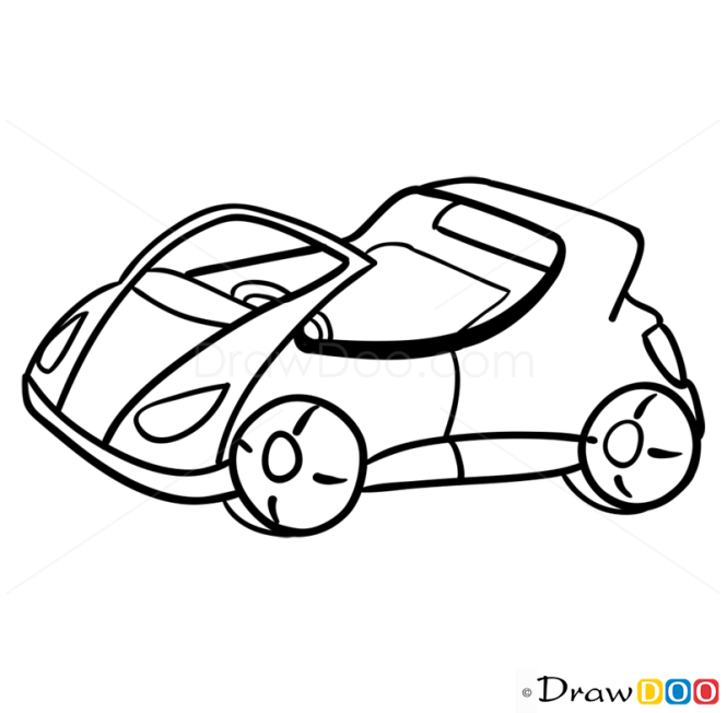 How to Draw Sport Car, Cartoon Cars