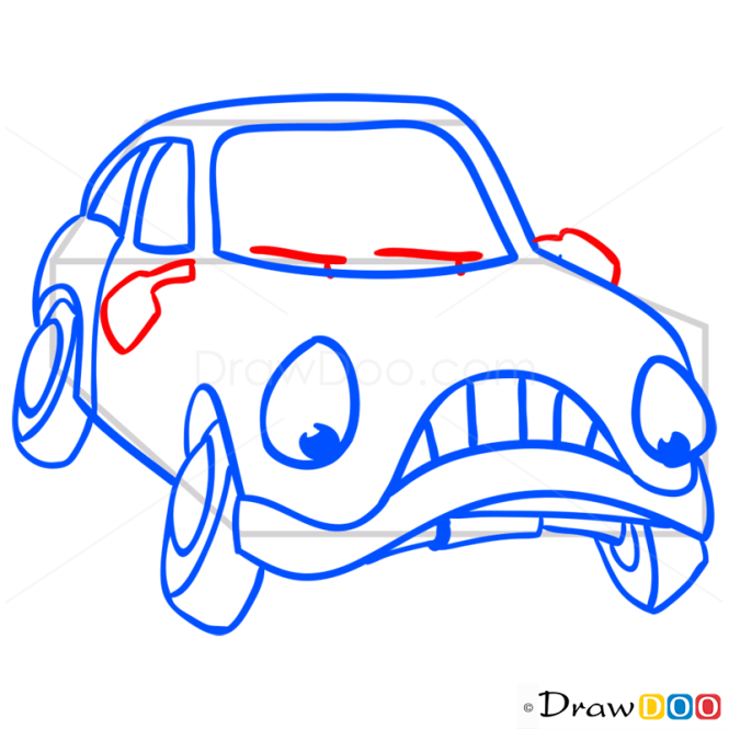 How to Draw Gloomy Car, Cartoon Cars