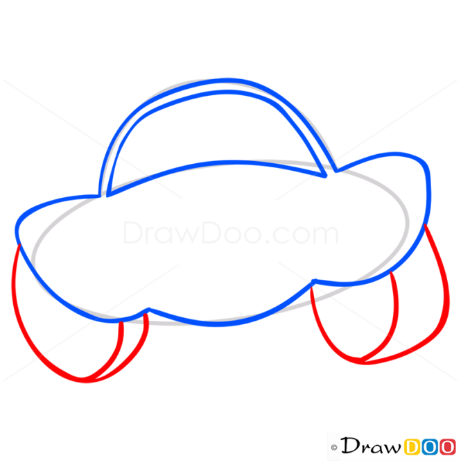How to Draw Laughing Car, Cartoon Cars