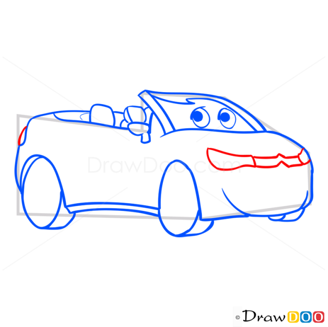 How to Draw Cabriolet, Cartoon Cars