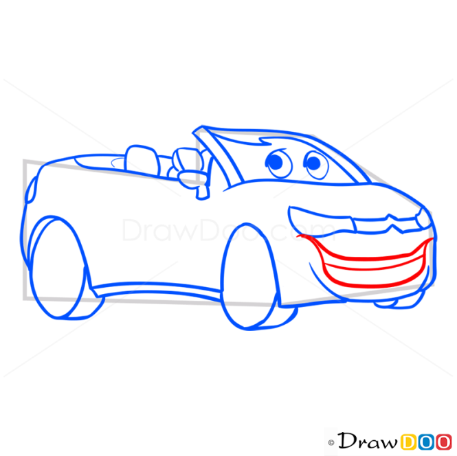 How to Draw Cabriolet, Cartoon Cars