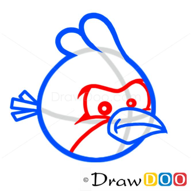 How to Draw Red Bird, Cartoon Characters