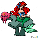 How to Draw Little Mermaid, Cartoon Characters