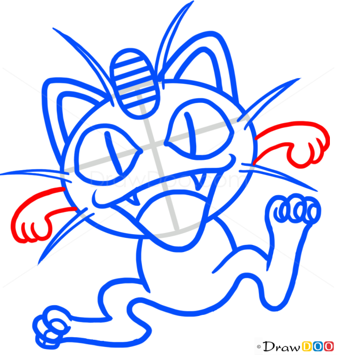 How to Draw Meowth, Cats and Kittens