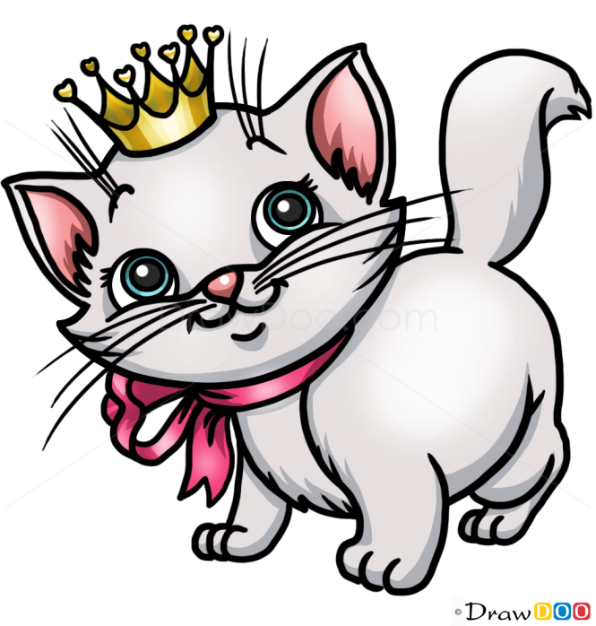 How to Draw Kitten Princess, Cats and Kittens