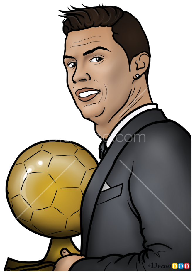 How to Draw Golden Ball, Celebrities Cristiano Ronaldo