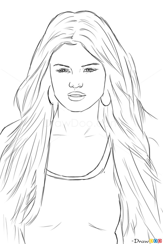 How to Draw Selena Gomez, Celebrities