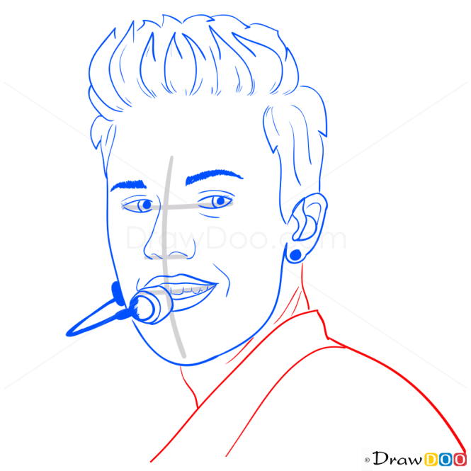 How to Draw Justin On Stage, Justin Bieber