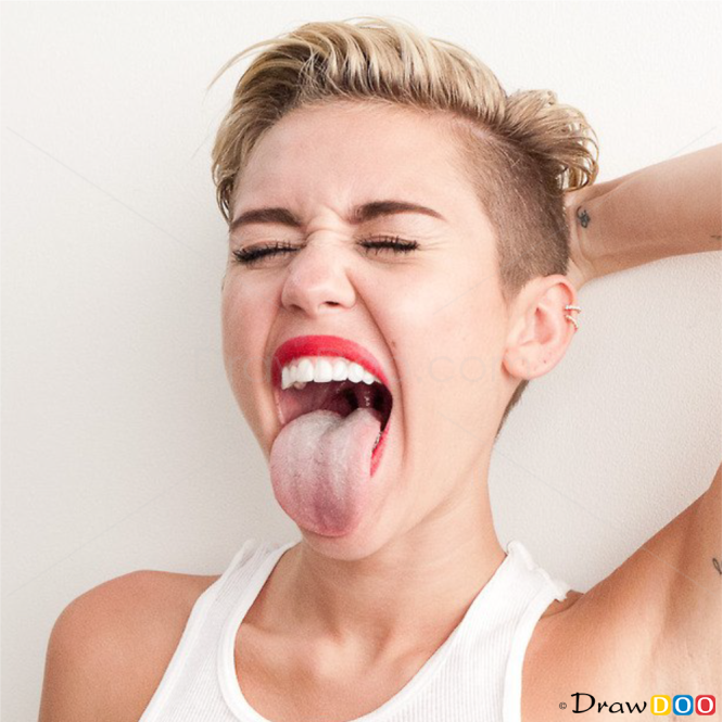 How to Draw Studio Photo By, Terry Richardson, How to Draw Miley Cyrus