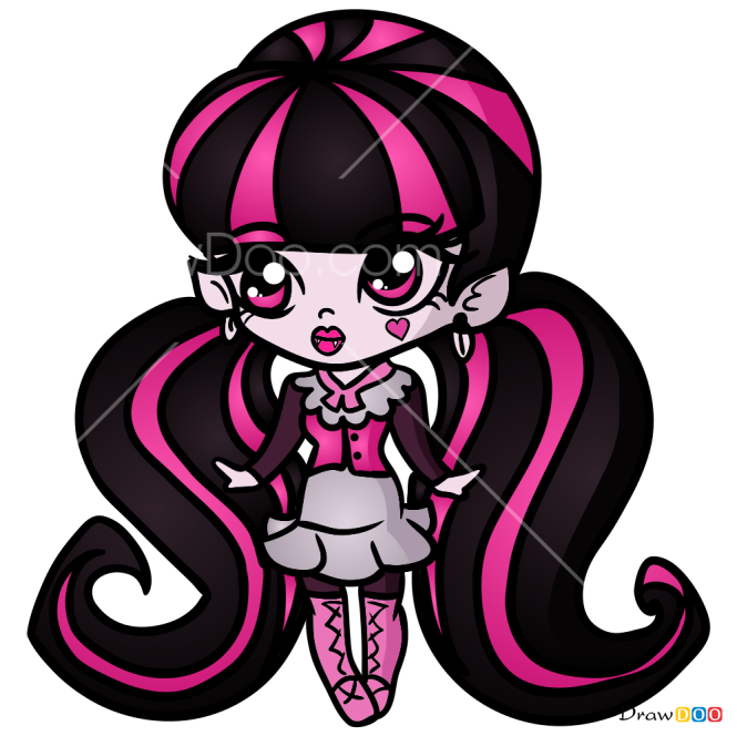 How to Draw Dracula Girl 1, Chibi