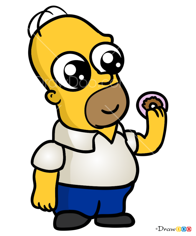 How to Draw Man with donut, Chibi