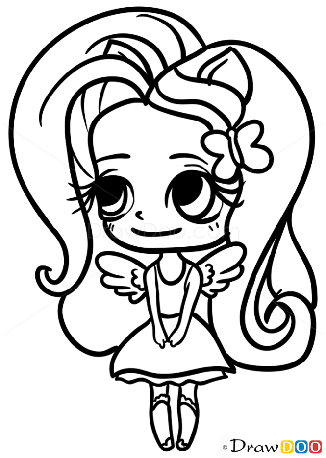 How to Draw Fluttershy, Chibi