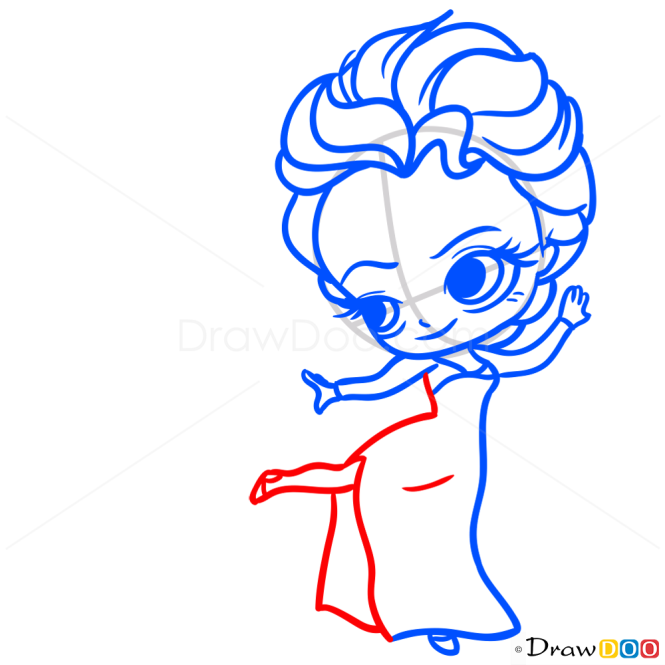 How to Draw Elsa, Chibi
