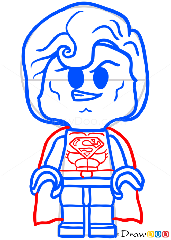 How to Draw Lego Superman, Chibi