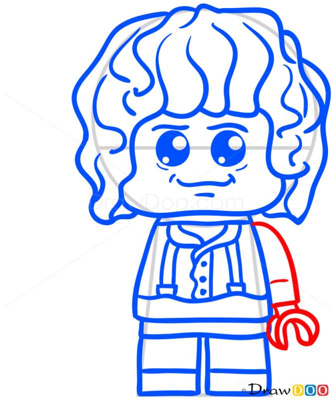 How to Draw Lego Bilbo, Chibi