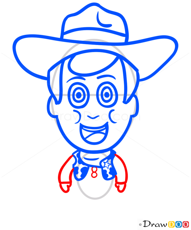 How to Draw Sheriff Woody, Chibi