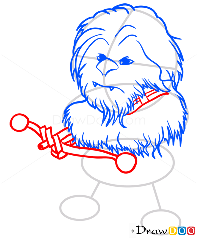 How to Draw Chewie, Chibi Star Wars