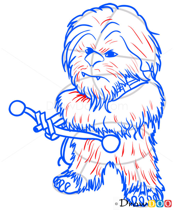 How to Draw Chewie, Chibi Star Wars