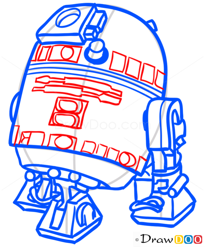How to Draw R2-D2, Chibi Star Wars