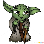 How to Draw Yoda, Chibi Star Wars