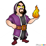 How to Draw Wizart, Clash of Clans
