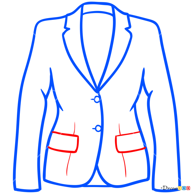 How to Draw Ladies Jacket, Clothes